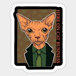Cat Business Sticker